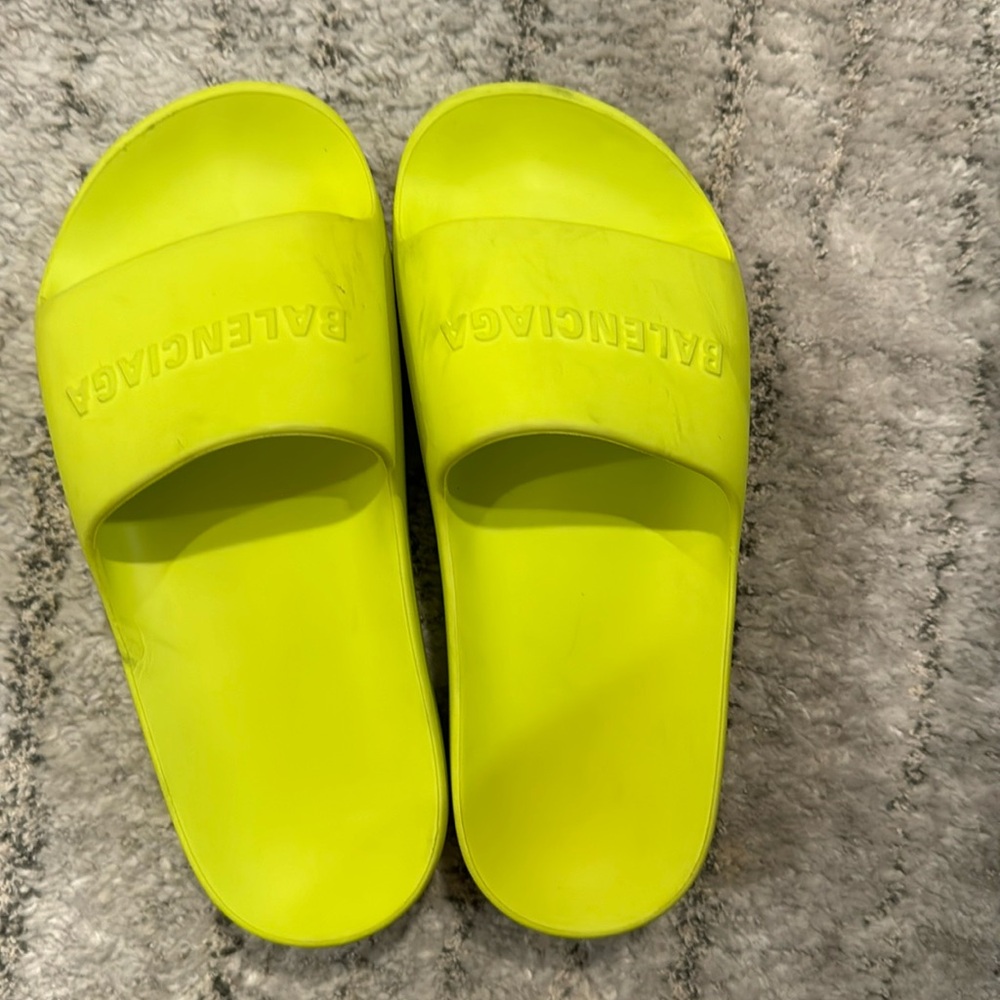 Balenciaga slide wedges yellow